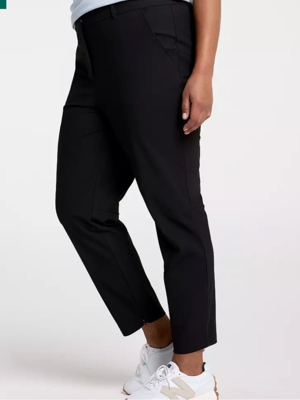 CALIA Slim Fit Golf Pants Pure Black Easy Care Athletic Pants - Picture 7 of 14